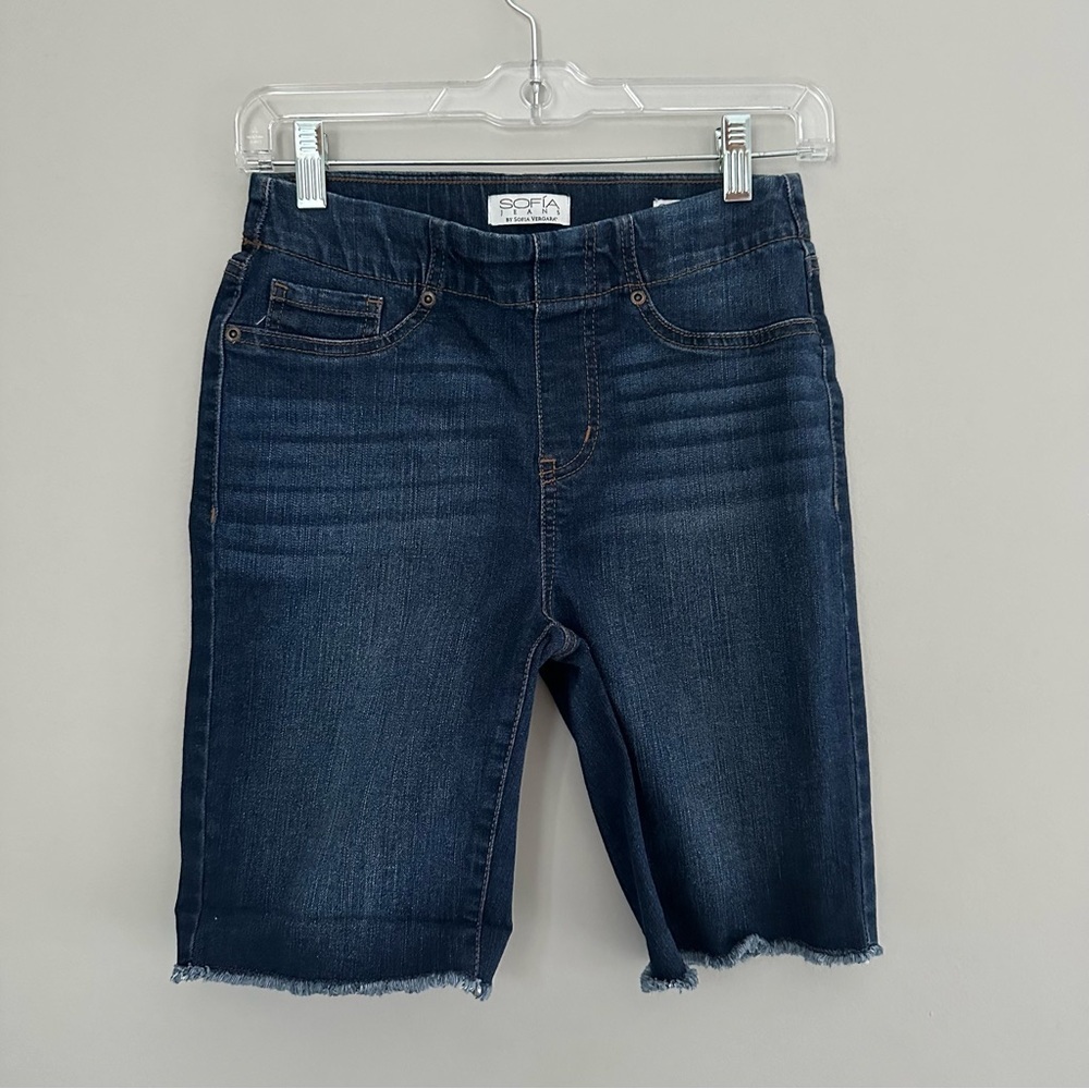 Sofia Jeans by Sofia Vergara Bermuda Blue Denim Pull on Shorts